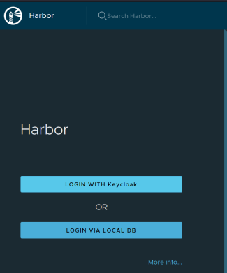 Harbor 2.7 Login page