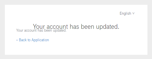 Page of password created
