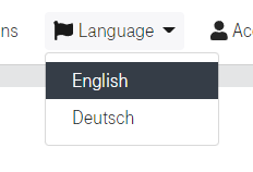 change language in the portal